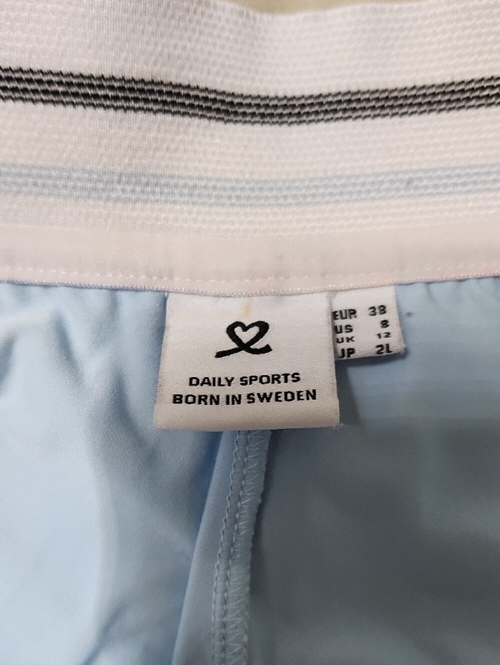 Daily Sports Light Blue Pleated Mini Skirt - Picture 2 of 5